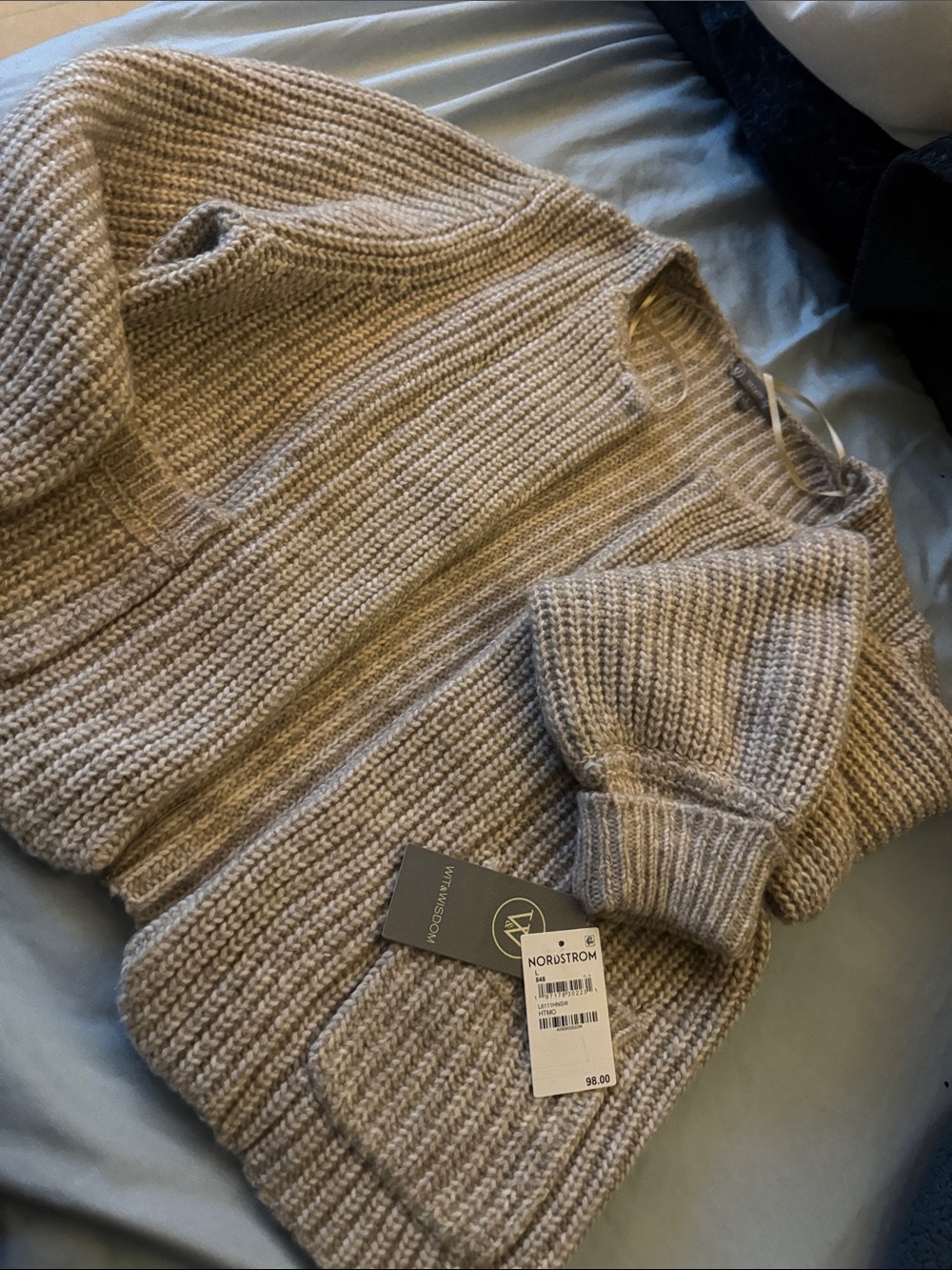 WIT&WISDOM Women's Ribbed Knit Sweater Cardigan - Beige